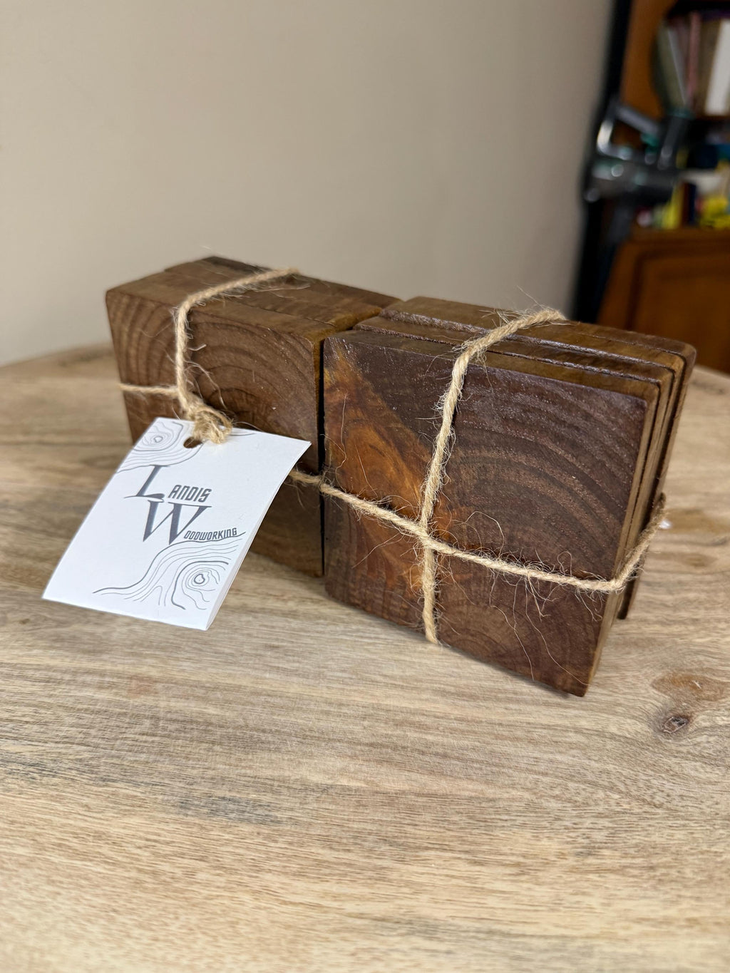 Handmade Stain Wood Drink Coasters