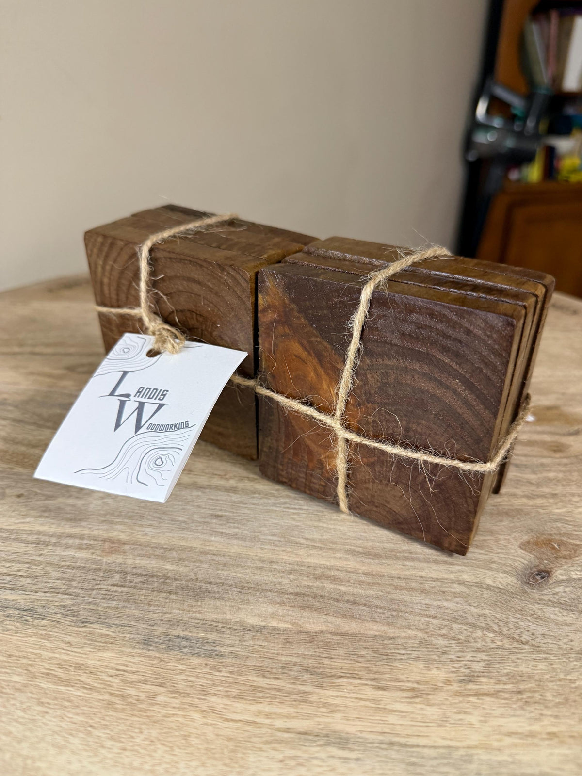 Handmade Stain Wood Drink Coasters