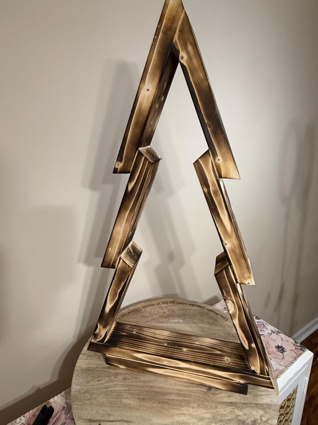 Charred Wood Christmas Tree Frame