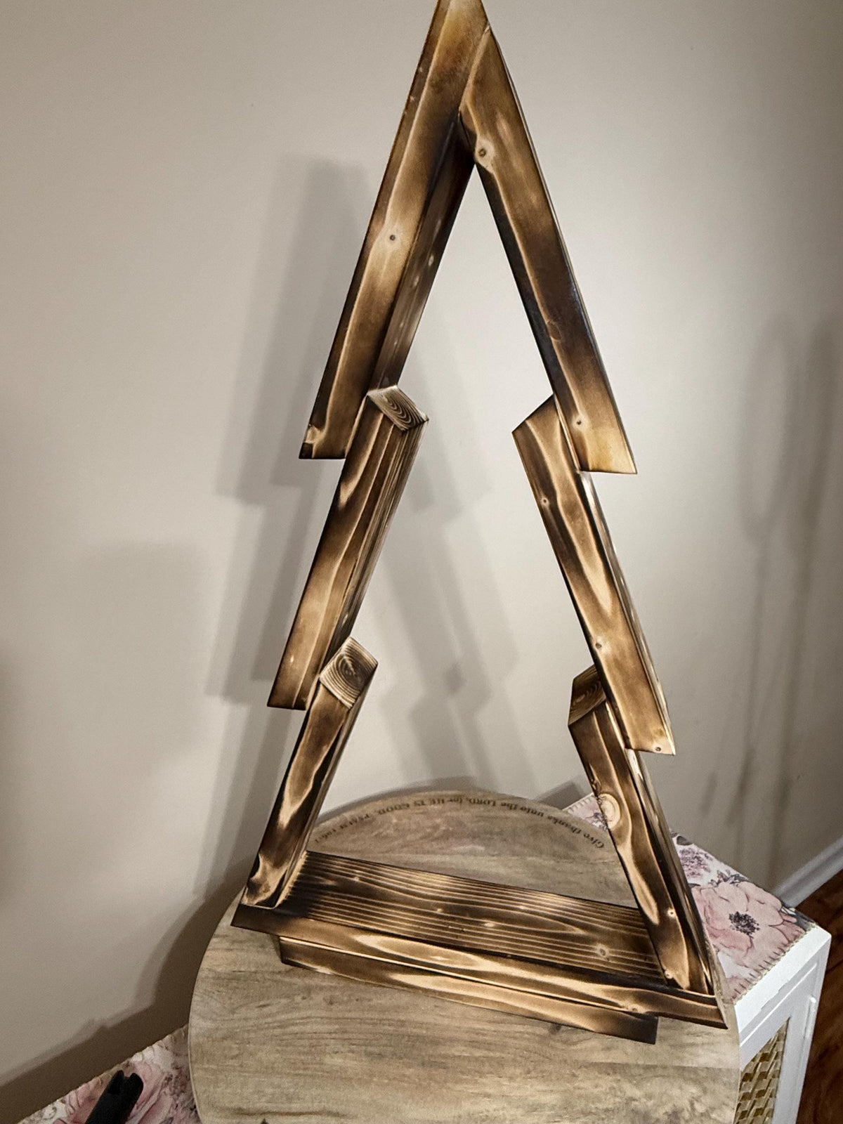 Charred Wood Christmas Tree Frame