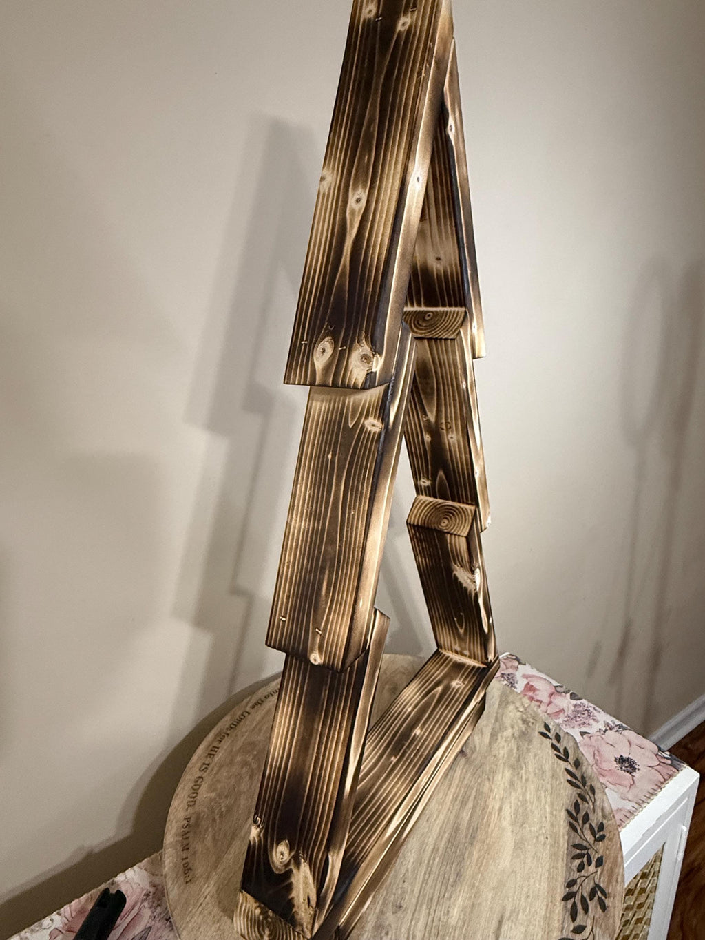 Charred Wood Christmas Tree Frame