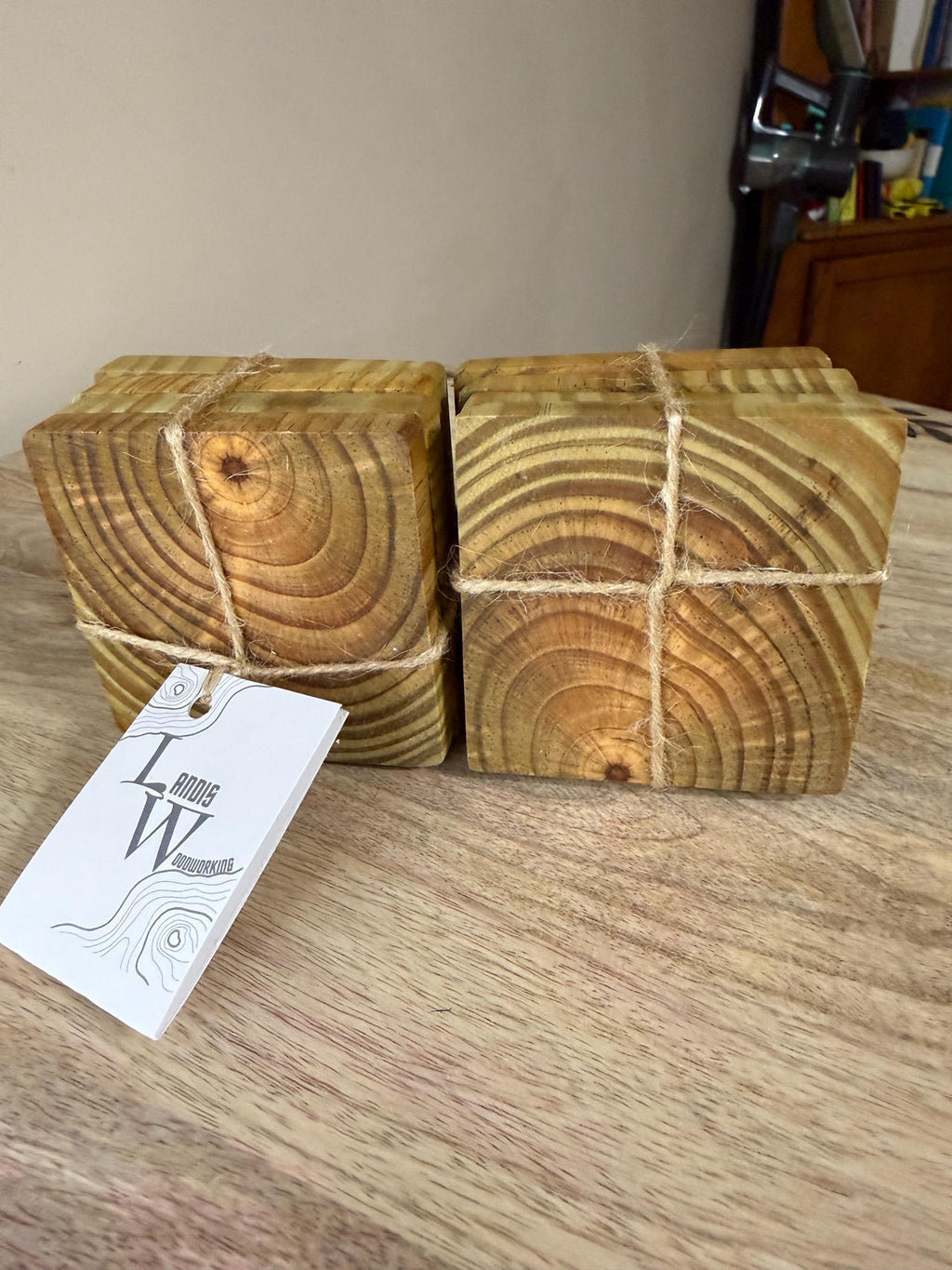 Handmade Natural Wood Drink Coasters