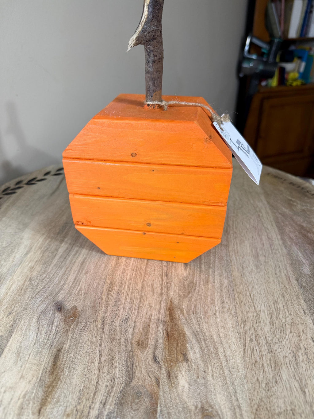 6” Hand made pumpkin .