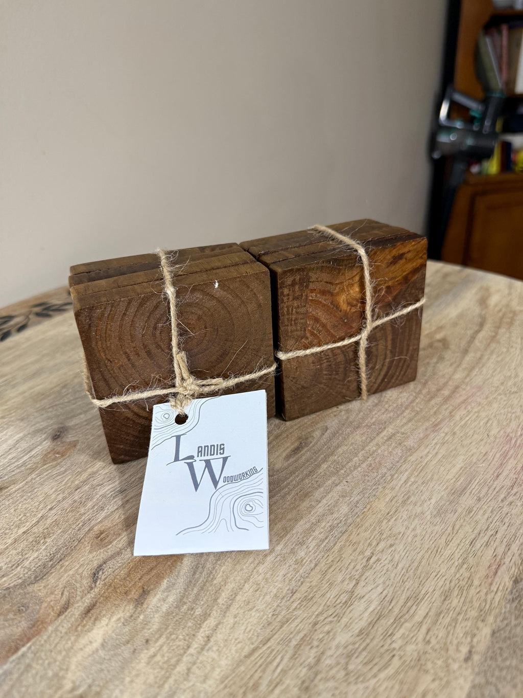 Handmade Stain Wood Drink Coasters