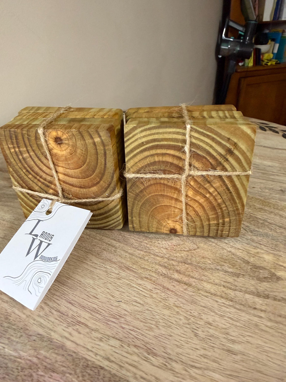Handmade Natural Wood Drink Coasters