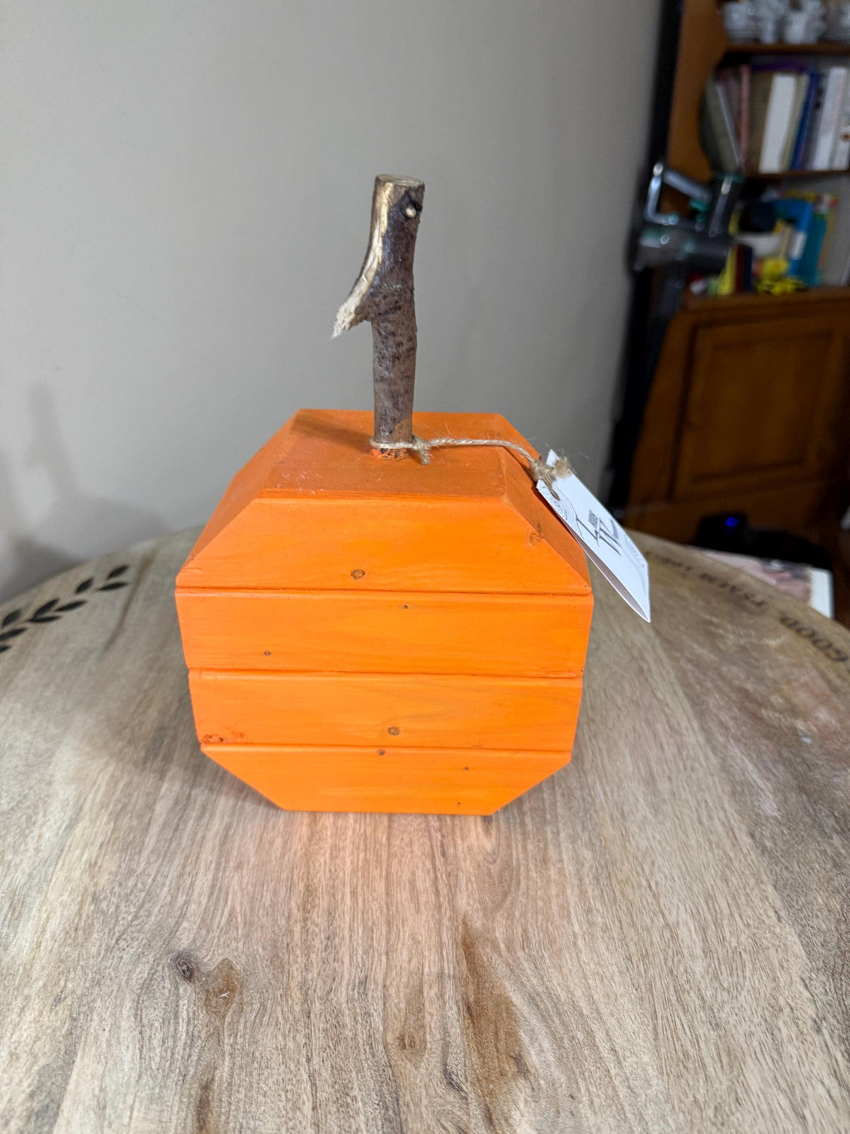 6” Hand made pumpkin .