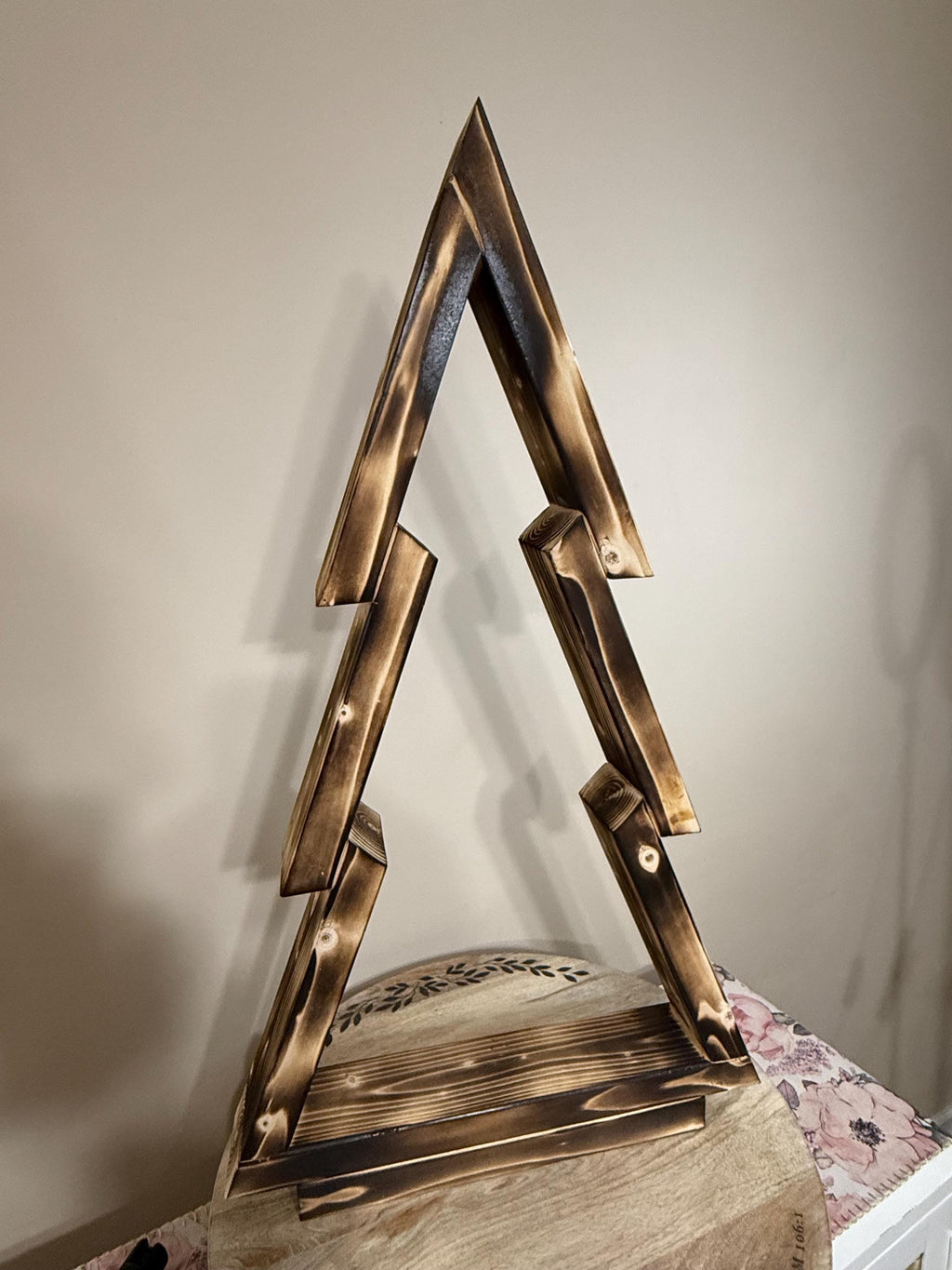 Charred Wood Christmas Tree Frame