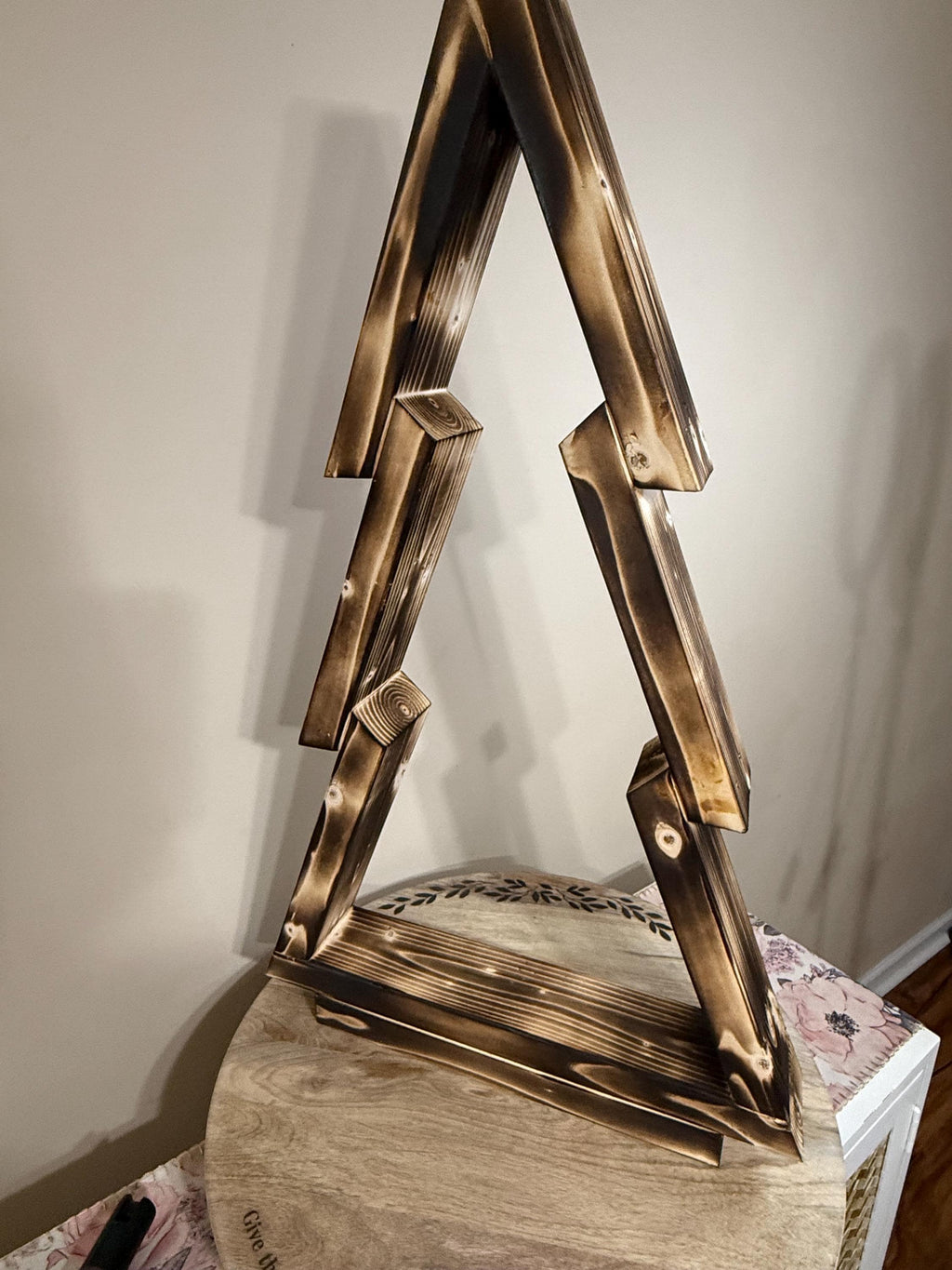 Charred Wood Christmas Tree Frame