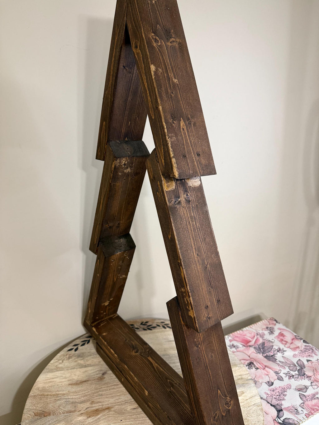 Rustic Handcrafted Wooden Christmas Tree Frame